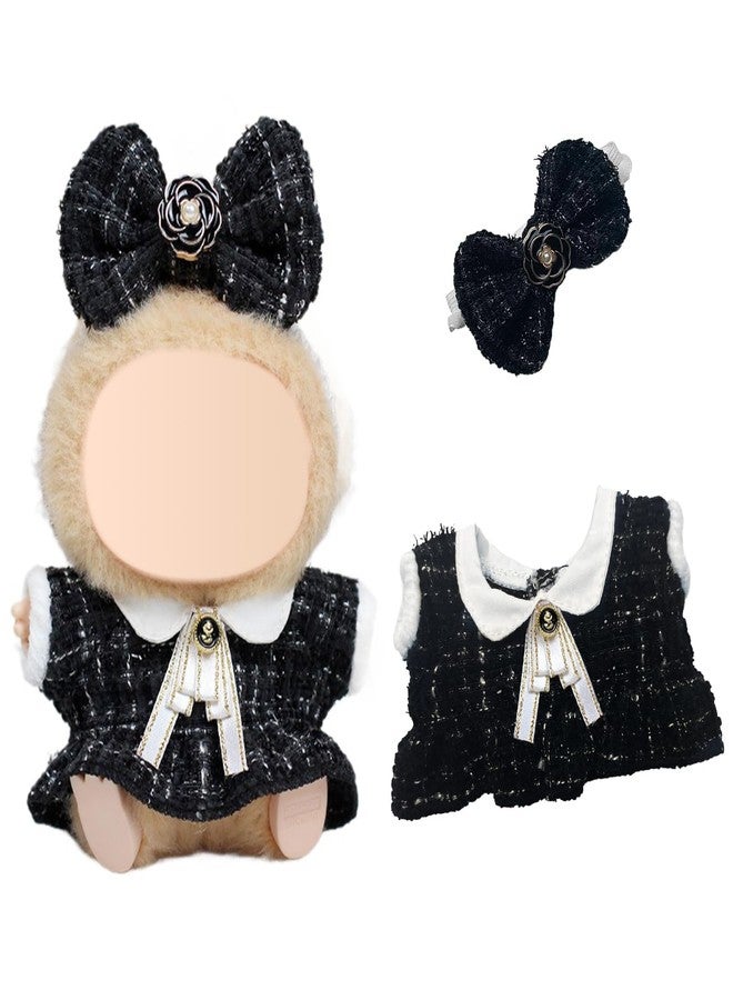 SQUISHCO Plush Toy, Black Style Outfit Set for Doll, Toy Girl Clothes for Doll with Headband and Bow Tie,Perfect for Display or Play - Image 1